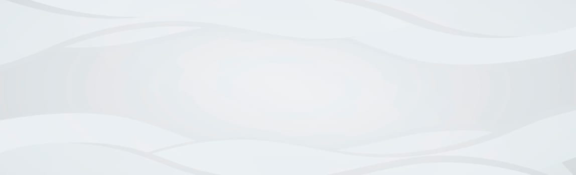 White vector panoramic background with wavy lines and shadows