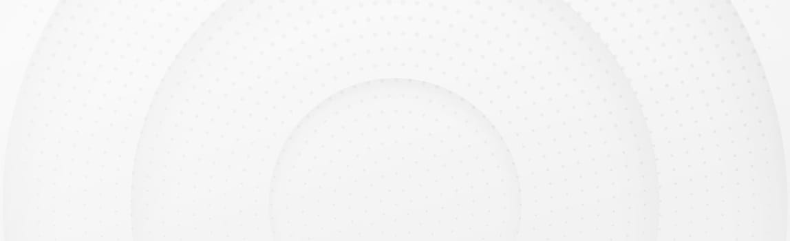 White vector panoramic background with circles and lines