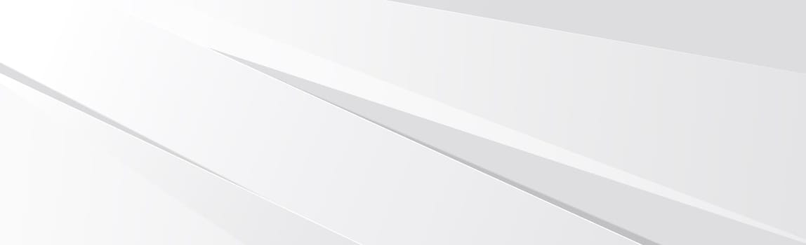 White vector panoramic background with wavy lines and shadows