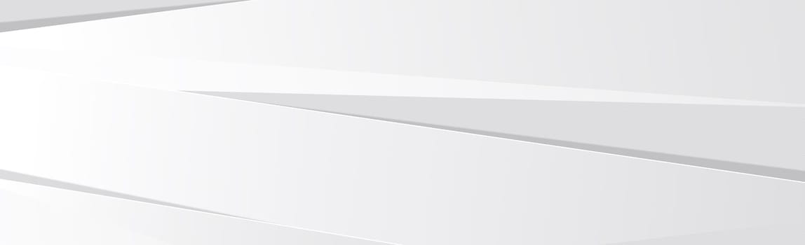 White vector panoramic background with wavy lines and shadows