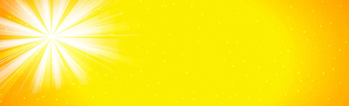 Bright sun on a yellow-orange background