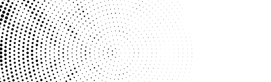 Many dots on a white background panorama