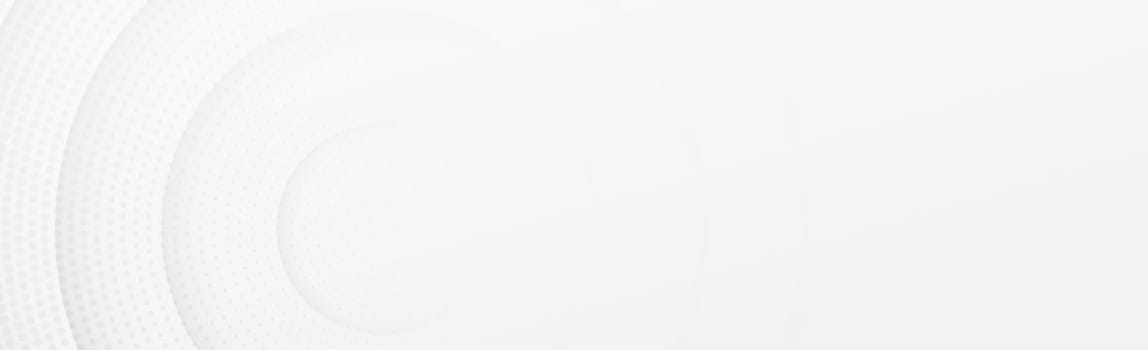 White vector panoramic background with circles and lines