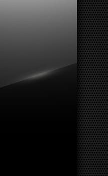Abstract dark black textured panoramic background - Vector illustration