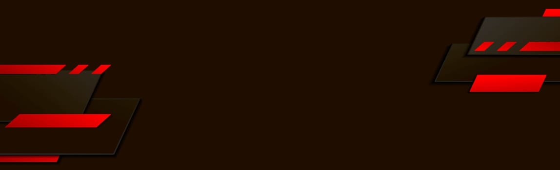Dark black panoramic background with red inserts - Illustration