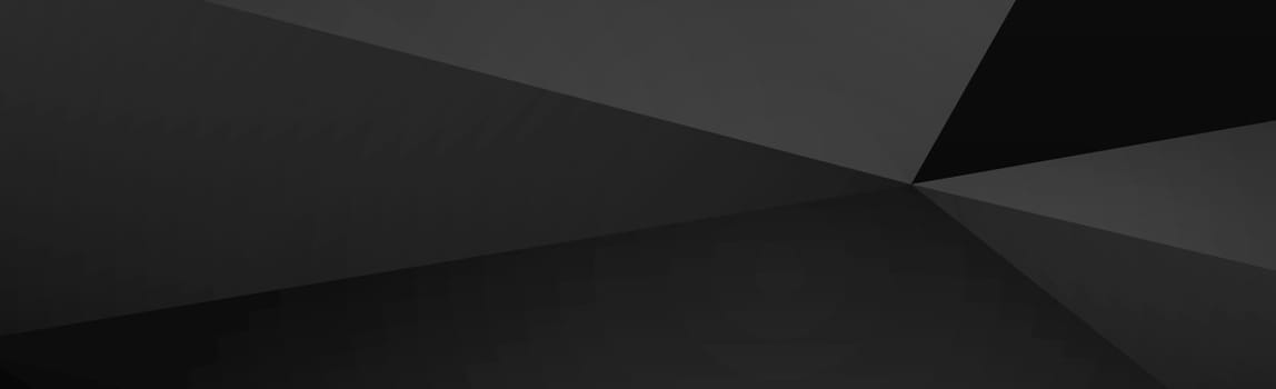 Dark black panoramic background with broken lines - illustration