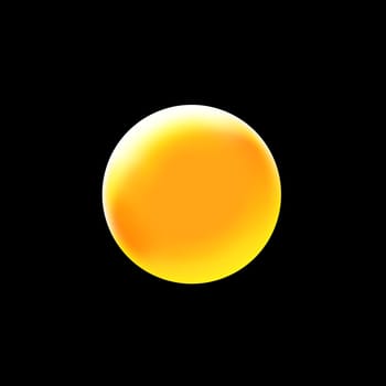 Bright blinding sun on a black background - Illustration