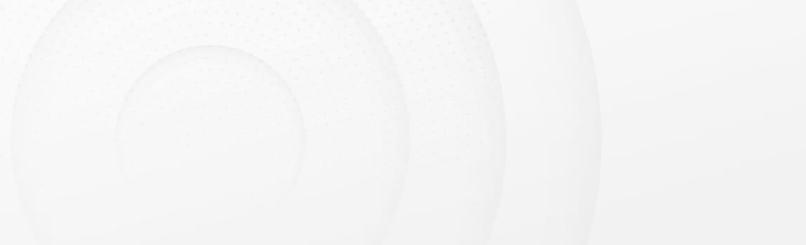 White vector panoramic background with circles and lines