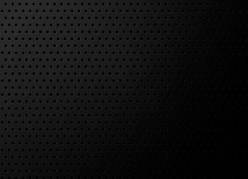 Dark Black Panoramic Background with Perforated Holes - Illustration