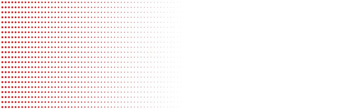 Many red dots on a white background panorama