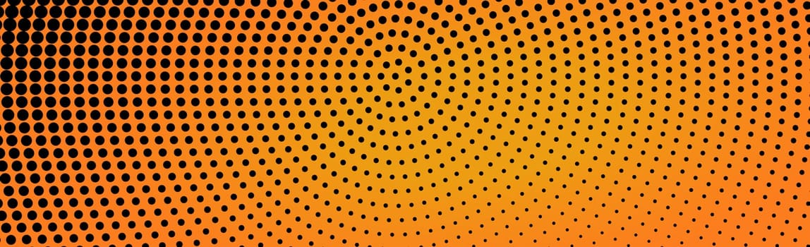Many dots on a panoramic background - Vector illustration