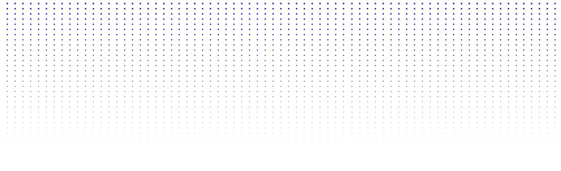 Many blue dots on a white background panorama