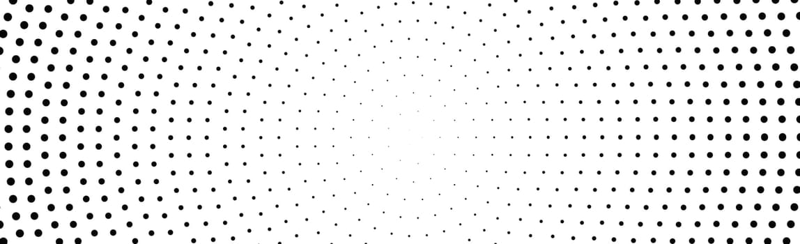 Many dots on a white background panorama