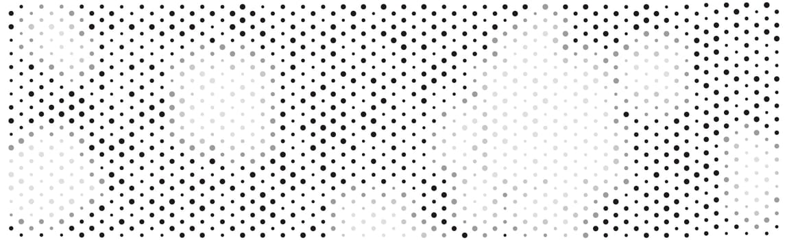 Many dots on a white background panorama