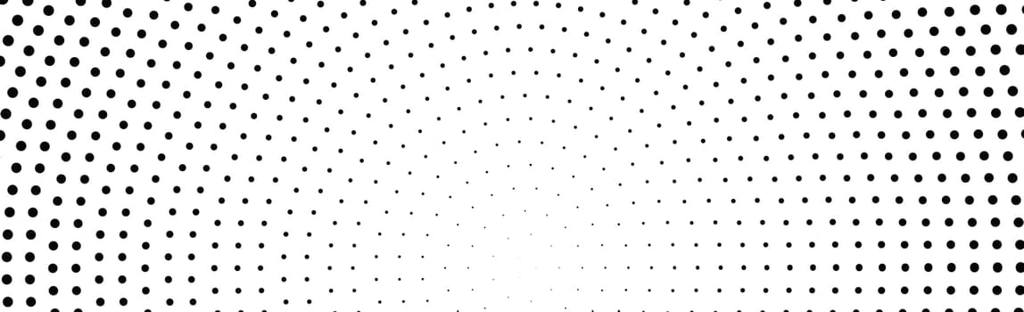 Many dots on a white background panorama