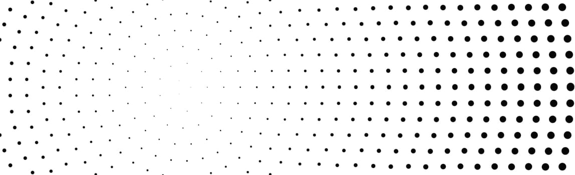 Many dots on a white background panorama