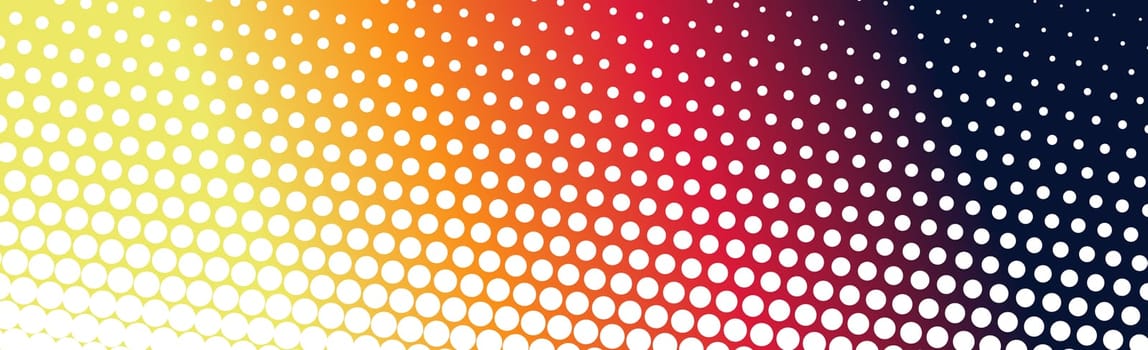 Many dots on a panoramic background - Vector illustration