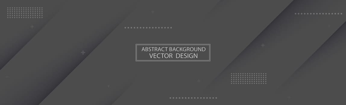 Panoramic abstract background with various shades of gray - Vector illustration
