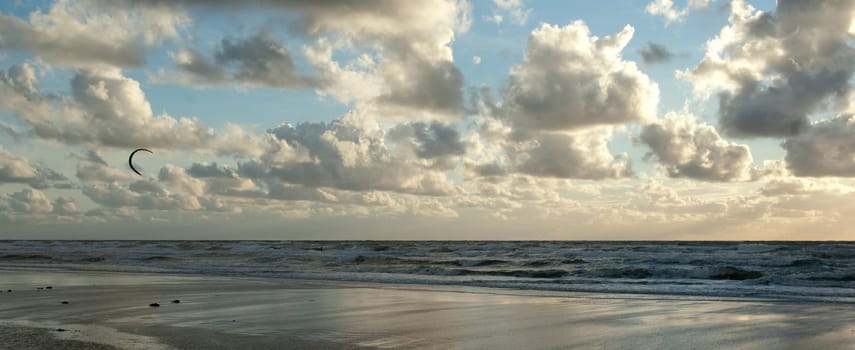 Kitesurfer, Lenkdrachensegeln, Sankt Peter-Ording