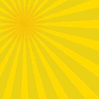 Orange comic zoom with lines and glow - Vector illustration