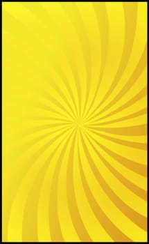 Orange comic zoom with lines and glow - Vector illustration