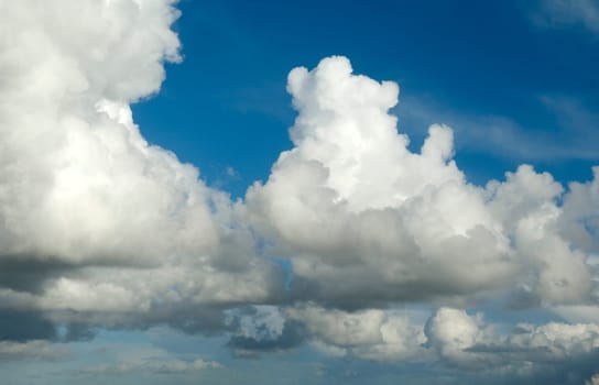 wolken, Blau Konvektionswolken  Blauer Himmel