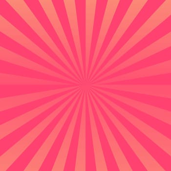 Red comic zoom with lines and dots - Vector illustration