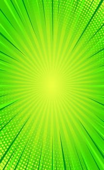 Orange comic zoom with lines and glow - Vector illustration