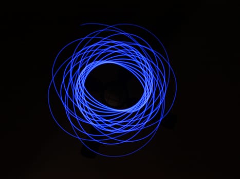 Light abstract forms symmetrical round different colors