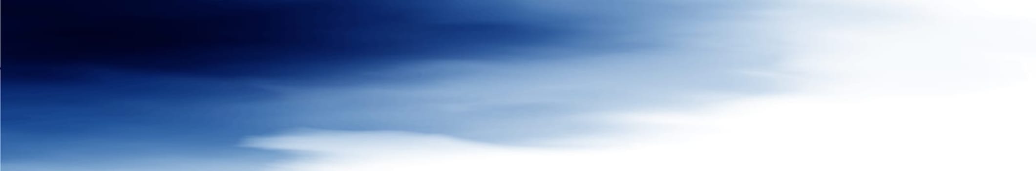 Realistic blue watercolor panoramic texture on white background - illustration
