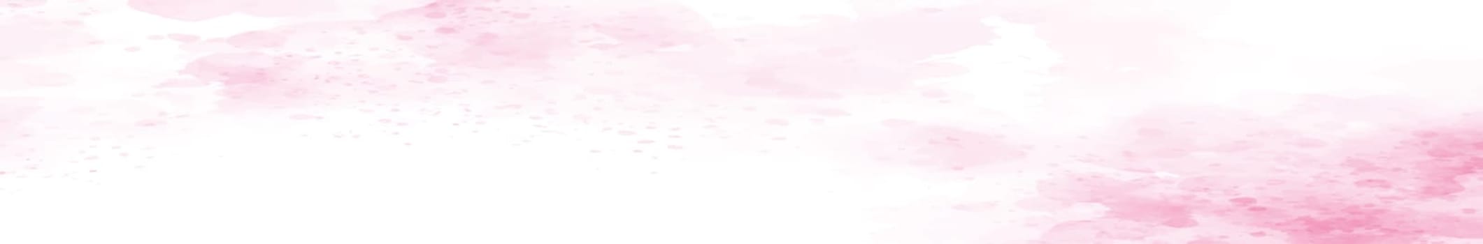 Panoramic texture of realistic red watercolor on a white background - illustration
