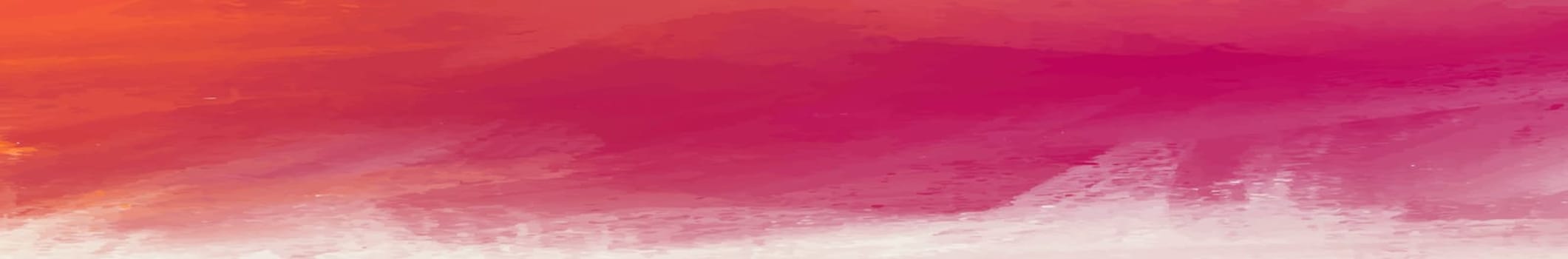 Panoramic texture of realistic red watercolor on a white background - illustration