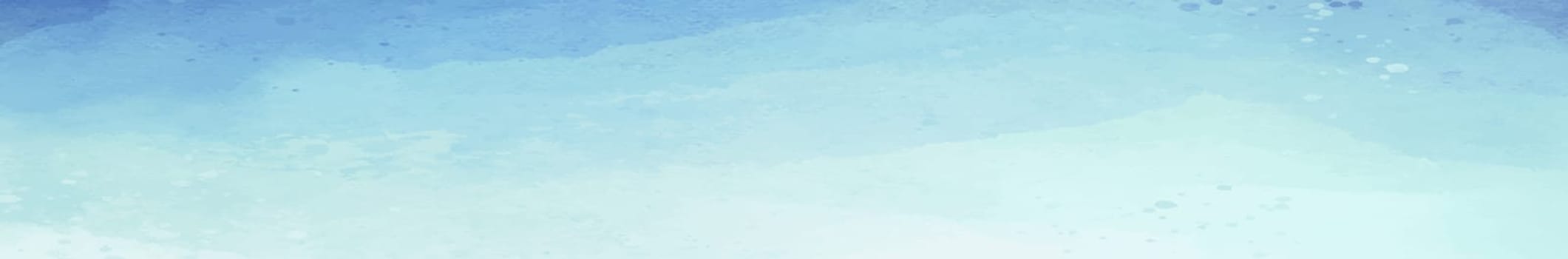 Realistic blue watercolor panoramic texture on white background - illustration