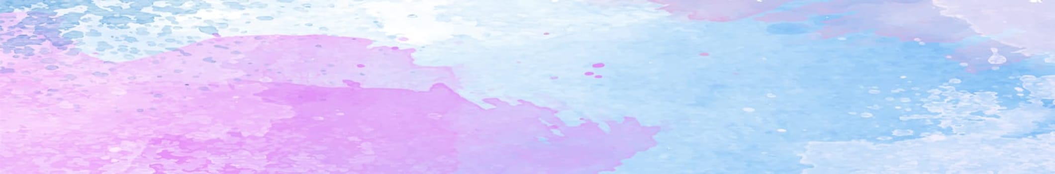 Realistic blue watercolor panoramic texture on white background - illustration
