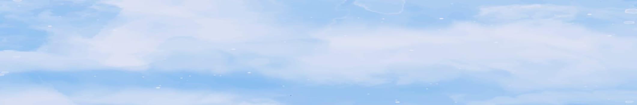 Realistic blue watercolor panoramic texture on white background - illustration