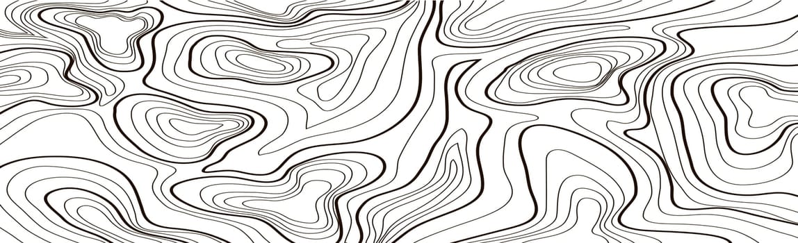 Panoramic texture of light wood with knots - Vector illustration