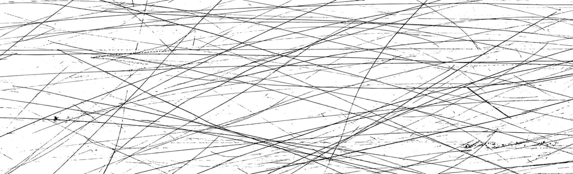 Grunge black lines and scratches on a white background - Vector illustration