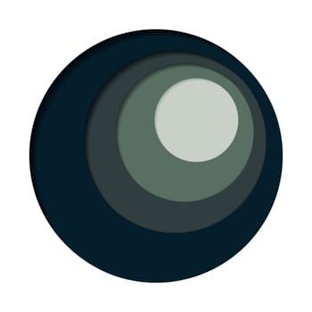 Round palette of four colors on a white background - Vector illustration