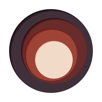Round palette of four colors on a white background - Vector illustration