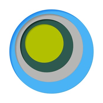 Round palette of four colors on a white background - Vector illustration