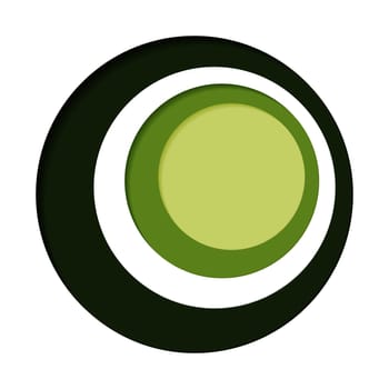 Round palette of four colors on a white background - Vector illustration