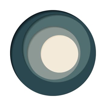 Round palette of four colors on a white background - Vector illustration