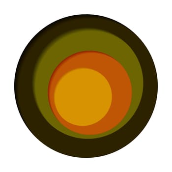 Round palette of four colors on a white background - Vector illustration