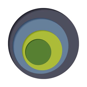 Round palette of four colors on a white background - Vector illustration