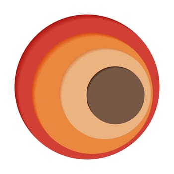 Round palette of four colors on a white background - Vector illustration