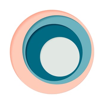 Round palette of four colors on a white background - Vector illustration