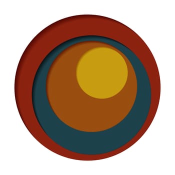 Round palette of four colors on a white background - Vector illustration