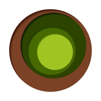 Round palette of four colors on a white background - Vector illustration