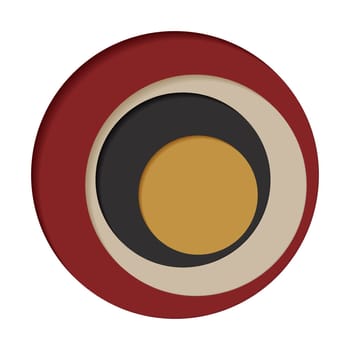 Round palette of four colors on a white background - Vector illustration
