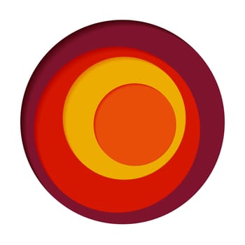 Round palette of four colors on a white background - Vector illustration